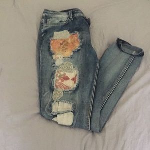 Indigo Rein Patchwork Jeans